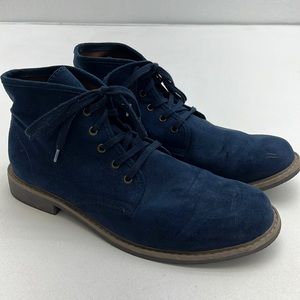 Old Navy Blue Faux Suede Lace Up Casual Chukka Boot Men’s Size 10